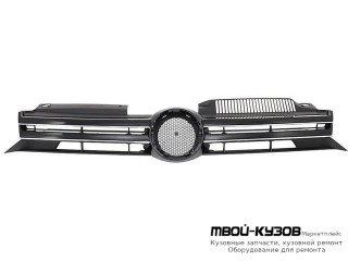 РЕШЕТКА РАДИАТОРА С ХРОМ МОЛДИНГ (ТАЙВАНЬ) для Volkswagen GOLF VI (2009-2011)