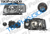 FREELANDER 07- ФАРА ЛЕВАЯ ЭЛЕКТРИКА С МОТОРОМ H7+H7 VISTEON