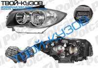 1 E87 07- ФАРА ПРАВАЯ ЧЕРНАЯ TYC
