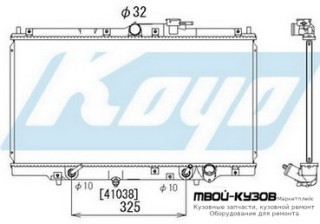 РАДИАТОР ОХЛАЖДЕНИЯ AT 2 2.2 (1 ряд) для Honda ACCORD СС7 (1993-1996) CE (1996-1998) CG7 (10.1998 - 02.2003) ЕВРОПА
