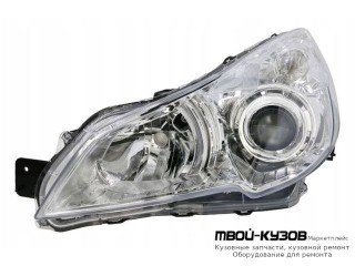 ФАРА ЛЕВАЯ СТОРОНА ЛИНЗОВАННАЯ ПОД КОРРЕКТОР ВНУТРИ (DEPO) ХРОМ для Subaru LEGACY (2009-)