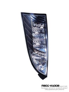 ФОНАРЬ ЗАДНИЙ ВНЕШНИЙ ЛЕВАЯ + ПРАВАЯ (КОМПЛЕКТ) ТЮНИНГ (ХЭТЧБЭК) С ДИОД ПРОЗРАЧНЫЙ (SONAR) ВНУТРИ ЧЁРНЫЙ-ХРОМ для Ford FOCUS (11.1998 - 10.2001) (11.2001-)