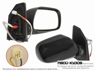 ЗЕРКАЛО ПРАВАЯ СТОРОНА ЭЛЕКТР БЕЗ ПОДОГРЕВОМ (КИТАЙ) для Toyota COROLLA DE120 / ZE120 (2002-) СЕДАН / УНИВЕРСАЛ, Toyota COROLLA DE120 / ZE120 (2002-) ХЭТЧБЭК