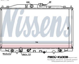 РАДИАТОР ОХЛАЖДЕНИЯ AT 2.4 для Honda ACCORD CL / CM (02.2003-) ЕВРОПА