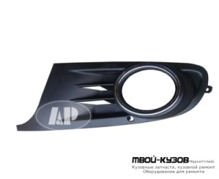 РЕШЕТКА БАМПЕРА ПЕРЕДНИЙ ЛЕВАЯ СТОРОНА П/ПРОТИВОТУМ С ХРОМ МОЛДИНГ (ТАЙВАНЬ) для Volkswagen GOLF VI (2009-2011)