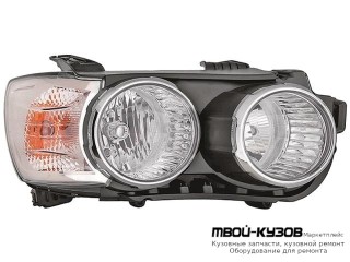 ФАРА ПРАВАЯ СТОРОНА С КОРРЕКТОР ХРОМ (DEPO) для Chevrolet AVEO T300 (2011-)