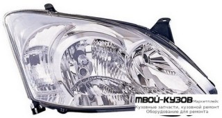 ФАРА ПРАВАЯ СТОРОНА С КОРРЕКТОР (Valeo тип) (ХЭТЧБЭК) (DEPO) для Toyota COROLLA DE120 / ZE120 (2002-) ХЭТЧБЭК