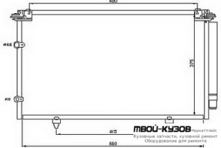 CAMRY КОНДЕНСАТОР КОНДИЦИОНЕРА для Toyota CAMRY V30 (10.2001-)
