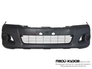 БАМПЕР ПЕРЕДНИЙ +/- ОТВ П/ПРОТИВОТУМ С ОТВ П/РАСШИРИТ (КИТАЙ) для Toyota HILUX (2011-2015)