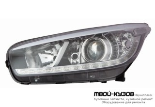 ФАРА ЛЕВАЯ СТОРОНА С КОРРЕКТОР ВНУТРИ ЧЁРНЫЙ , ДИОД (DEPO) для KIA CEED (2012-2018)