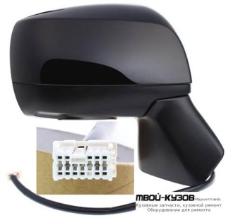 ЗЕРКАЛО ПРАВАЯ СТОРОНА ЭЛЕКТР С ПОДОГРЕВОМ 5 КОНТ (CONVEX) ГРУНТ (ТАЙВАНЬ) для Subaru FORESTER (2013-)