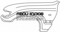 TYLAN90-270-L - КРЫЛО ПЕРЕДНЕЕ ЛЕВОЕ (ТАЙВАНЬ) Toyota Land Cruiser 80 (1990-1997)