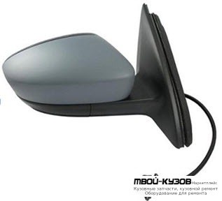 ЗЕРКАЛО ПРАВАЯ СТОРОНА ЭЛЕКТР С ПОДОГРЕВОМ , ГРУНТ (CONVEX) (ТАЙВАНЬ) для Skoda RAPID (2014-)