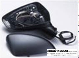 ЗЕРКАЛО ПРАВАЯ СТОРОНА ЭЛЕКТР С ПОДОГРЕВОМ АВТОСКЛАДЫВ , ДИОД УКАЗАТЕЛЬ ПОВОРОТА 8 КОНТ (CONVEX) ГРУНТ (ТАЙВАНЬ) для Mazda 3 (2013-)