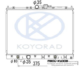 РАДИАТОР ОХЛАЖДЕНИЯ AT (KOYO) для Mitsubishi PAJERO PININ / IO (2002-)