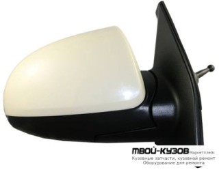 ЗЕРКАЛО ПРАВАЯ СТОРОНА МЕХАН С ТРОСИК ГРУНТ (ТАЙВАНЬ) для KIA PICANTO (2008-2011)