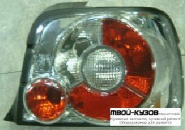 ФОНАРЬ ЗАДНИЙ ВНЕШНИЙ ЛЕВАЯ + ПРАВАЯ (КОМПЛЕКТ) (compact) ТЮНИНГ ПРОЗРАЧНЫЙ ХРУСТАЛ КРАСНЫЙ-БЕЛ для BMW E36 (12.1990 - 01.2000)