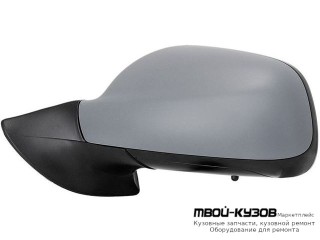 ЗЕРКАЛО ЛЕВАЯ СТОРОНА ЭЛЕКТР С ПОДОГРЕВОМ , АВТОСКЛАДЫВ (CONVEX) ГРУНТ (ТАЙВАНЬ) для Peugeot 407 (2004-)