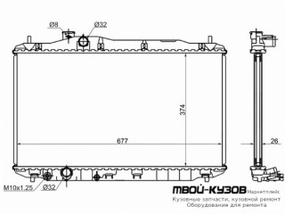 РАДИАТОР ОХЛАЖДЕНИЯ (ХЭТЧБЭК) для Honda CIVIC (2006-2011) ХЭТЧБЭК / КУПЕ