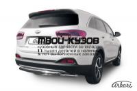 AFZDAKS1512 - ЗАЩИТА ЗАДНЕГО БАМПЕРА d57 + d42 (Arbori) Kia Sorento Prime (2015-2018)
