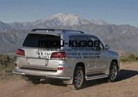 R.3206.008 - ЗАЩИТА ЗАДНЕГО БАМПЕРА d76 уголки (RIVAL) Lexus LX 570 (2012-2015)