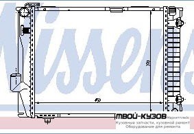 РАДИАТОР ОХЛАЖДЕНИЯ (см.каталог) для Mercedes W124 (01.1985 - 08.1989) (09.1989 - 06.1993) E124 (07.1993 - 06.1995)