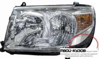 ФАРА ЛЕВАЯ + ПРАВАЯ (КОМПЛЕКТ) ТЮНИНГ ПОД КОРРЕКТОР ВНУТРИ (DEPO) ХРОМ для Toyota LANDCRUISER 100 (1998-)