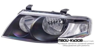 ФАРА ЛЕВАЯ СТОРОНА ПОД КОРРЕКТОР ВНУТРИ (DEPO) ЧЁРНЫЙ для Nissan ALMERA CLASSIC (01.2006-)