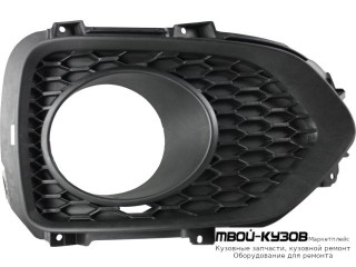 РЕШЕТКА БАМПЕРА ПЕРЕДНИЙ ПРАВАЯ СТОРОНА С ОТВЕРСТИЯМИ ПОД ПРОТИВОТУМАННЫЕ ФАРЫ (ТАЙВАНЬ) для KIA SORENTO (2009-2013)