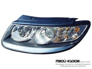 ФАРА ЛЕВАЯ СТОРОНА С КОРРЕКТОР ВНУТРИ ЧЁРНЫЙ (КИТАЙ) для Hyundai SANTA FE (2006-2011)