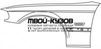 BM46K98-270-L - КРЫЛО ПЕРЕДНЕЕ ЛЕВОЕ (ТАЙВАНЬ) BMW E46 купе (1998-2003)