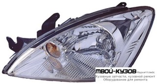 ФАРА ЛЕВАЯ СТОРОНА БЕЗ КОРРЕКТОР (DEPO) для Mitsubishi LANCER (2004 - 02.2007)