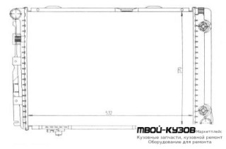 РАДИАТОР ОХЛАЖДЕНИЯ для Mercedes W124 (01.1985 - 08.1989) (09.1989 - 06.1993) E124 (07.1993 - 06.1995)