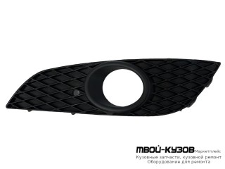 РЕШЕТКА БАМПЕРА ПЕРЕДНИЙ ЛЕВАЯ СТОРОНА С ОТВЕРСТИЯМИ ПОД ПРОТИВОТУМАННЫЕ ФАРЫ (КИТАЙ) для Opel ASTRA H (06.2004-)