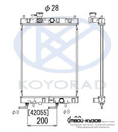 РАДИАТОР ОХЛАЖДЕНИЯ AT для Nissan CUBE (1998-)
