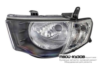 ФАРА ЛЕВАЯ СТОРОНА ПОД КОРРЕКТОР УКАЗАТЕЛЬ ПОВОРОТА (DEPO) ПРОЗРАЧНЫЙН для Mitsubishi L200 (2005-)