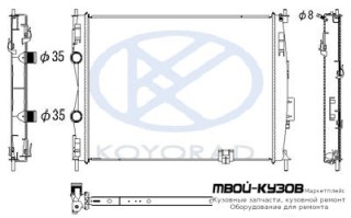 РАДИАТОР ОХЛАЖДЕНИЯ 2 MT , вариатор (CVT) для Nissan QASHQAI (2007-)