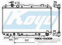 РАДИАТОР ОХЛАЖДЕНИЯ AT 2 (KOYO) для Toyota RAV4 (2000-2003) (2004-2005)