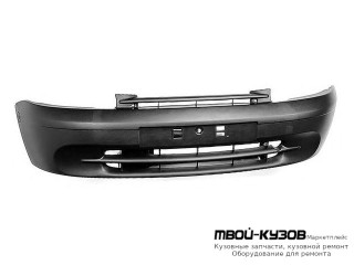 БАМПЕР ПЕРЕДНИЙ БЕЗ ОТВЕРСТИЙ ПОД ПРОТИВОТУМАННЫЕ ФАРЫ ТЕМНО-СЕРЫЙ (ТАЙВАНЬ) для Renault KANGOO (1997-2002)