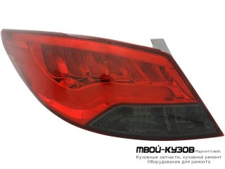 ФОНАРЬ ЗАДНИЙ ВНЕШНИЙ ЛЕВАЯ + ПРАВАЯ (КОМПЛЕКТ) ТЮНИНГ С ДИОД (СЕДАН) (EAGLE EYES) КРАСНЫЙ-ТОНИР для Hyundai SOLARIS (2011-)