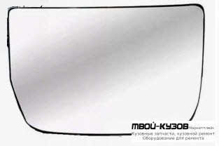 СТЕКЛО ЗЕРКАЛА ЛЕВАЯ СТОРОНА НИЖН С ПОДОГРЕВОМ (CONVEX) (ТАЙВАНЬ) для Iveco DAILY (2006-)