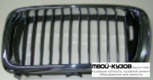 РЕШЕТКА РАДИАТОРА ЛЕВАЯ СТОРОНА ПОЛНОСТЬЮ ХРОМ (ТАЙВАНЬ) для BMW E38 (06.1994 - 08.1998) (09.1998 - 2002)