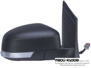 ЗЕРКАЛО ПРАВАЯ СТОРОНА ЭЛЕКТР С ПОДОГРЕВОМ АВТОСКЛАДЫВ , УКАЗАТЕЛЬ ПОВОРОТА ПОДСВЕТ (ASPHERICAL) ГРУНТ (ТАЙВАНЬ) для Ford FOCUS (2008-2010)