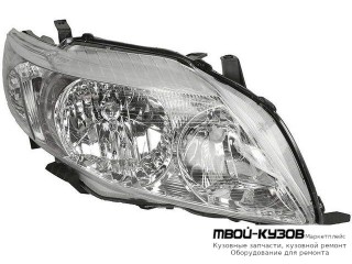 ФАРА ПРАВАЯ СТОРОНА (СЕДАН) +/- ПОД КОРРЕКТОР (КИТАЙ) для Toyota COROLLA E150 (2006-) СЕДАН