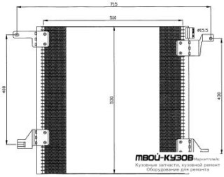 W163/ML КОНДЕНСАТОР КОНДИЦИОНЕРА (NRF) (GERI) (NISSENS) (см.каталог) для Mercedes W163 (ML) (09.1998-)