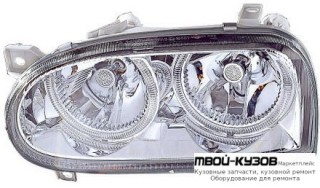 ФАРА ЛЕВАЯ + ПРАВАЯ (КОМПЛЕКТ) ТЮНИНГ (DEPO) ПРОЗРАЧНЫЙ ВНУТРИ ХРОМ для Volkswagen GOLF III (11.1991 - 09.1997)