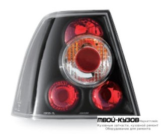 ФОНАРЬ ЗАДНИЙ ВНЕШНИЙ ЛЕВАЯ + ПРАВАЯ (КОМПЛЕКТ) ТЮНИНГ ПРОЗРАЧНЫЙ (JUNYAN) ВНУТРИ ЧЁРНЫЙ для Volkswagen BORA (09.1998-)