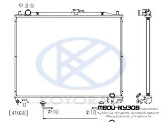 РАДИАТОР ОХЛАЖДЕНИЯ AT (дизель) TD (KOYO) для Mitsubishi PAJERO / MONTERO (2000-2002) (2003-)