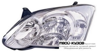 ФАРА ЛЕВАЯ СТОРОНА С КОРРЕКТОР (Valeo тип) (ХЭТЧБЭК) (DEPO) для Toyota COROLLA DE120 / ZE120 (2002-) ХЭТЧБЭК