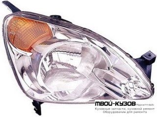 ФАРА ПРАВАЯ СТОРОНА ПОД КОРРЕКТОР С УКАЗАТЕЛЬ ПОВОРОТА (DEPO) ЖЕЛТ для Honda CRV (2002-2005)